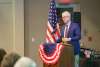 Man gives a presentation at Monroe County's America250PA Kick Off Event