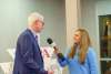 A reporter doing an interview at Monroe County's America250PA Kick Off Event