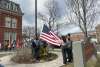 Local scouts and Pike County Sheriff’s Office raising the flag at the Flags Across the Commonwealth event.