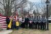 Local scouts and Pike County Sheriff’s Office posing at the Flags Across the Commonwealth event.