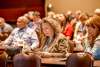 Group of attendees listening to the presentations at More Front Doors: The Pocono Housing Summit