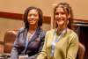Two women posing for a picture during the More Front Doors: The Pocono Housing Summit