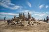 Sand Sculpture city that is made of flowers.