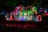 River barge decorated with Dia de los Muertos decor