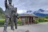 Centennial Statue for early explorers and hikers of Skagway