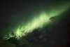 green northern lights in the middle of winter