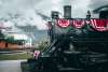 More Trains! The historic No. 73 draped in flags for 4th of July celebration in Skagway.