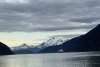 A photo of a cruise ship leaving Skagway from Yakutania Point.