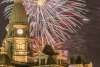 Fireworks over downtown