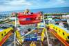 On top of the world at the seaside amusement rides