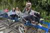 people enjoying the American Rail Bikes along the Heritage Rail Trail