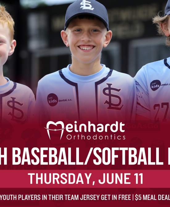 Youth Baseball/Softball Night presented by Meinhardt Orthodontics