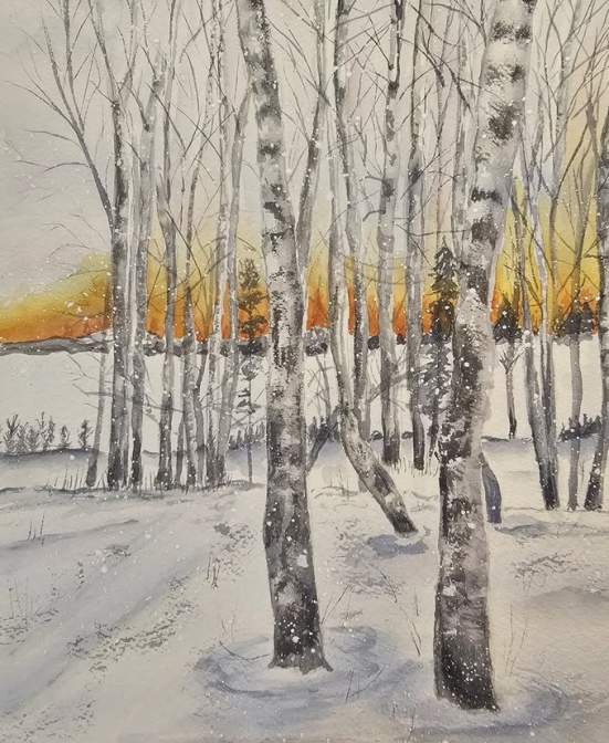 Winter Wonderland Watercolor Class