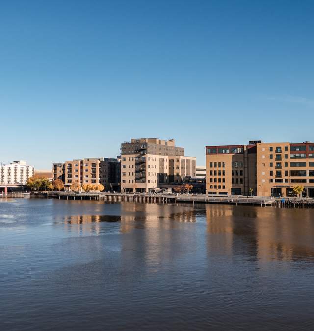 Skyline of downtown green bay