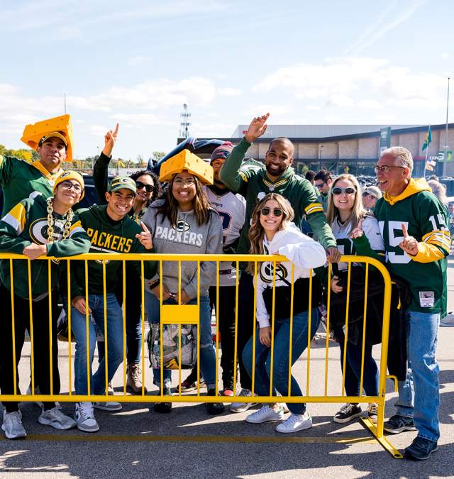 group at packers tailgate