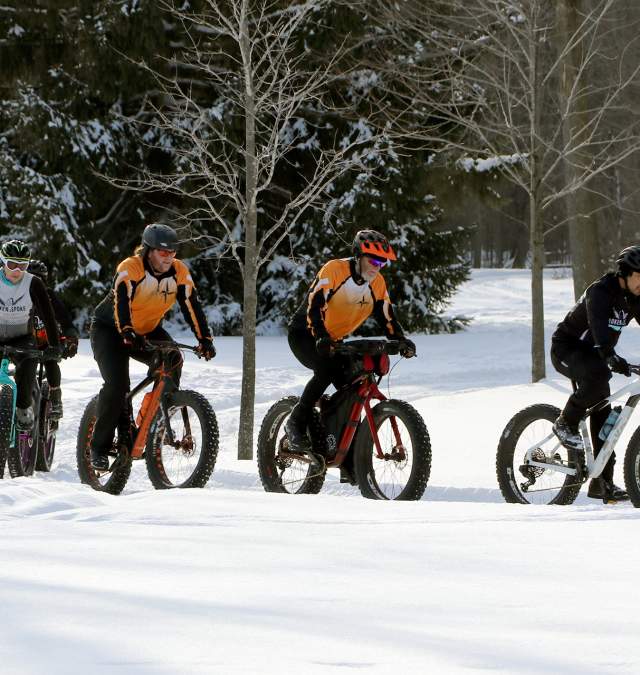 Snow bike trails