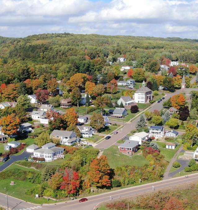 Bayfield aerial during fall