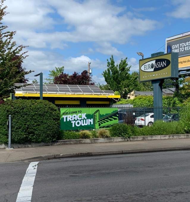 TrackTown Banner - EuroAsian Auto on Franklin