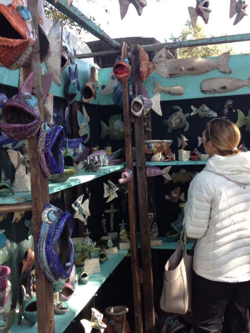 Women Shopping for Pottery at Three Rivers Art Festival in Louisiana North Shore