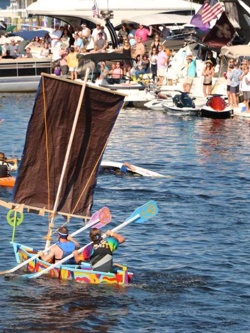 The Quick 'n Dirty Boatbuilding Race at The Wooden Boat Festival in Madisonville