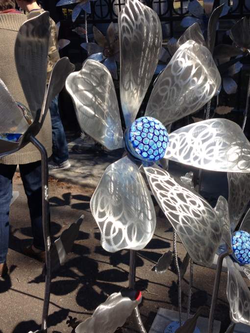 Metal Flowers at The Three Rivers Art Festival in Louisiana North Shore