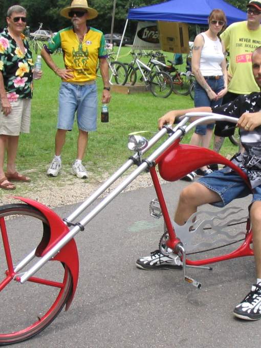 Man on Chopper Bicycle at Louisiana Bicycle Festival
