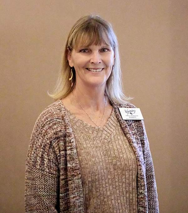 This is a photo of Jeanett Wolff. Wyoming Office of Tourism Welcome Center Supervisor.