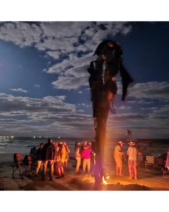 October Moonfire @ Port Aransas Beach