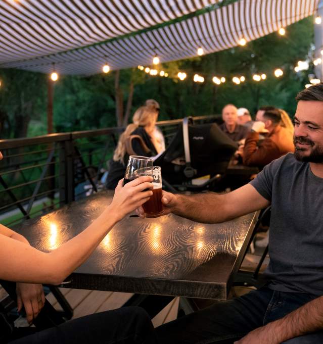 Couple Drinking Outdoor Patio - Experience Prescott