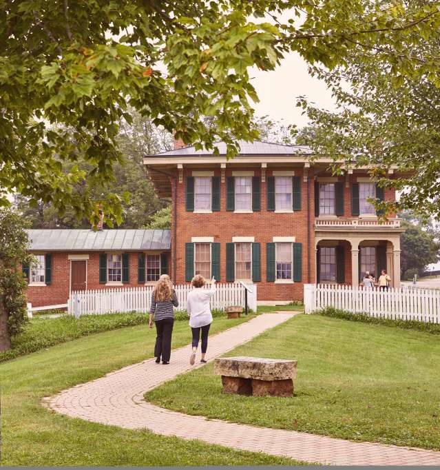 Walking on grounds of Grant Home