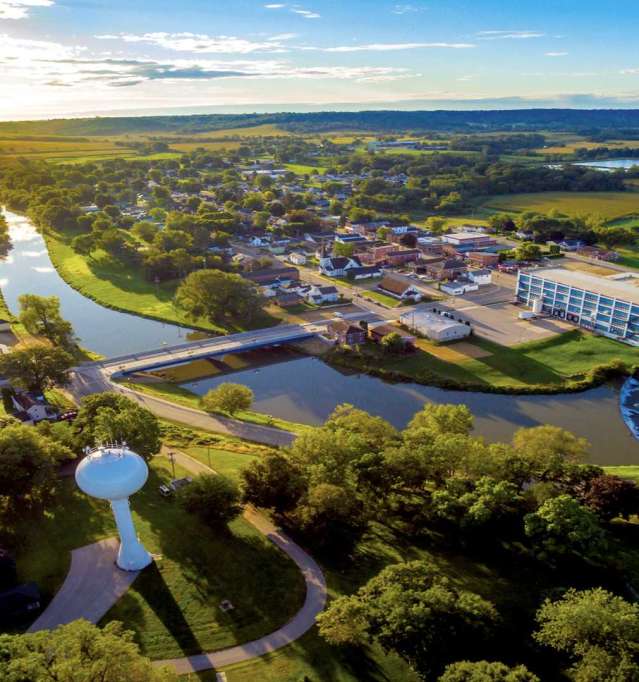 Aerial view of Hanover, IL