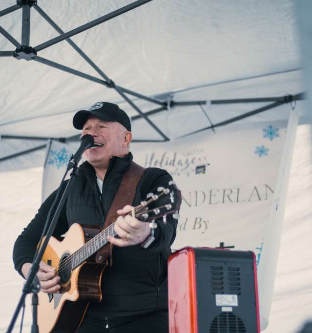 Man performing live music