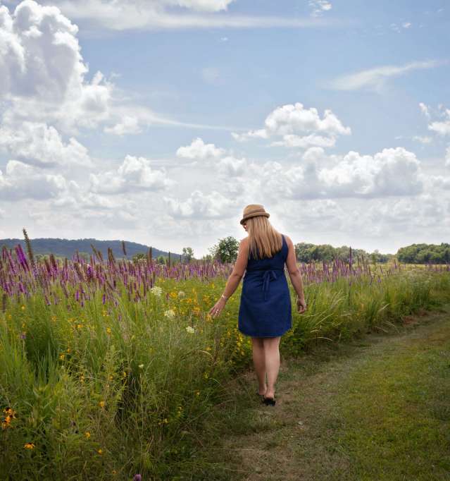 Person walking in nature