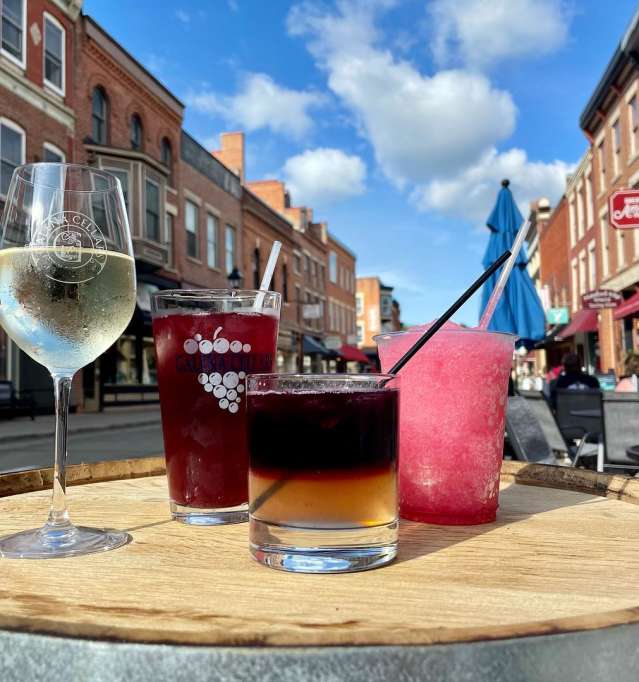 Refreshing drinks on Galena's Main Street.