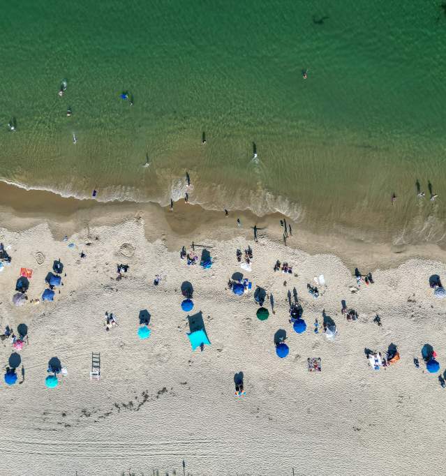 Overhead of Beach
