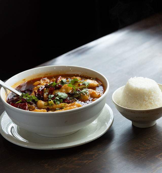 Boiled Fish with Hot Chili Oil - Chef Special