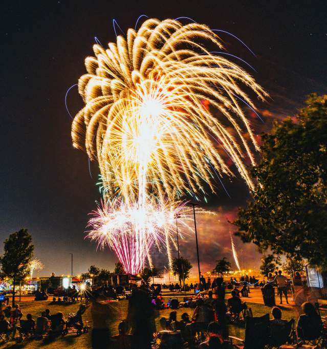 Fireworks at Crossroads Park on 4th of July
