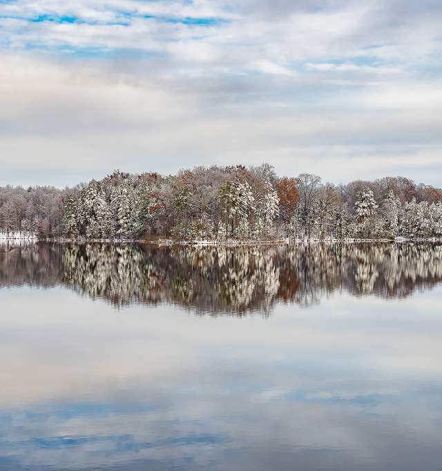 Mayo Lake Winter