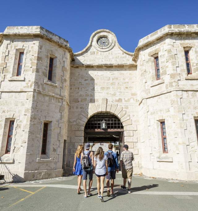 Walking into Fremantle Prison Gatehouse