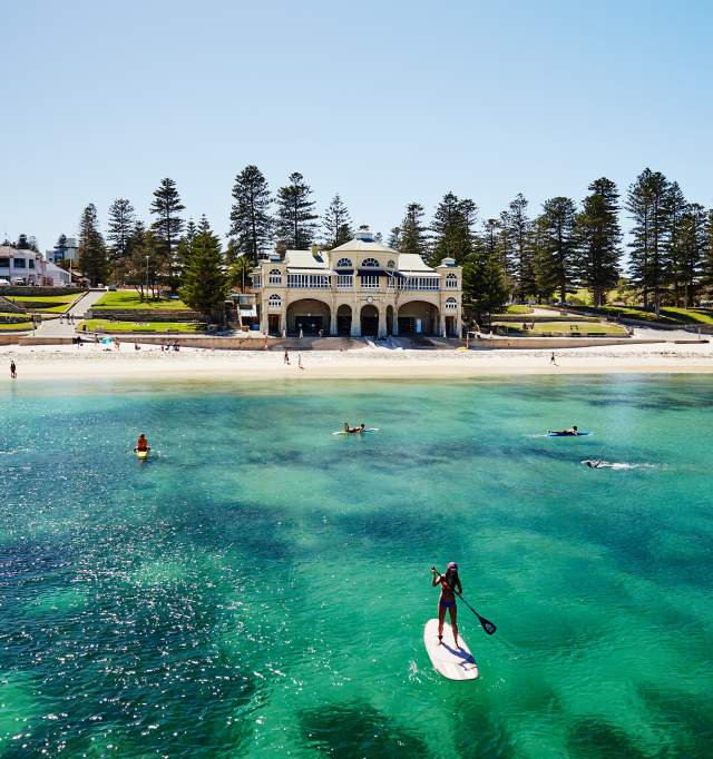 Aerial view of Cottesloe Beach, Perth Beaches