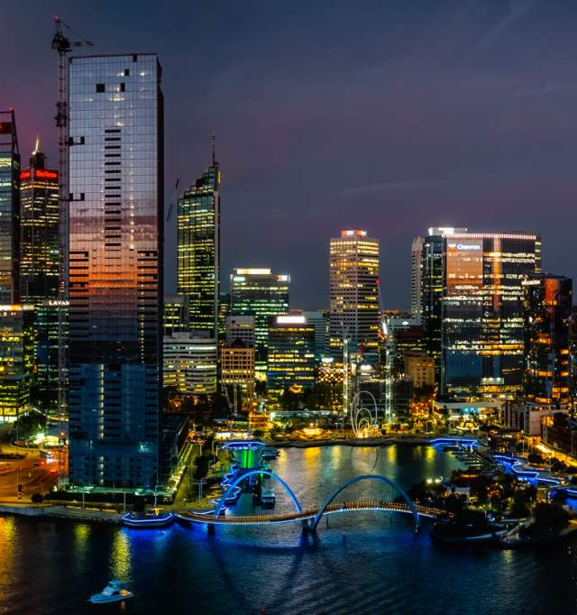 Perth City Skyline Night