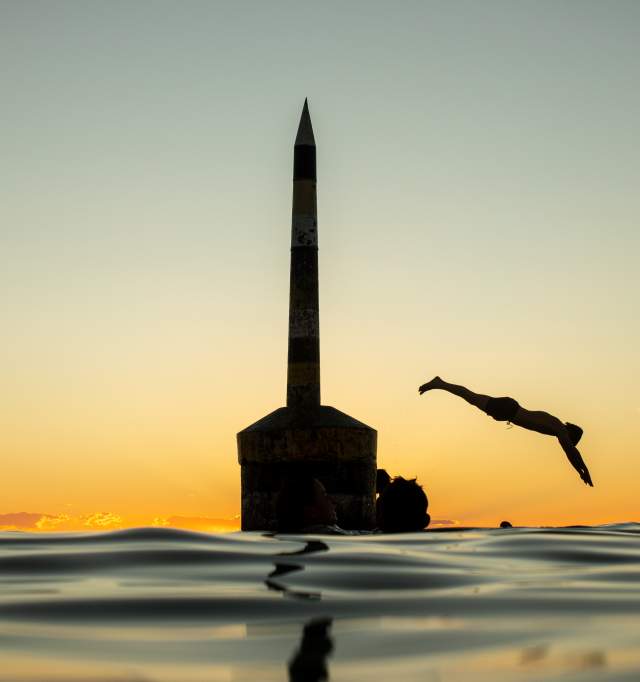 Cottesloe Diver at Sunset