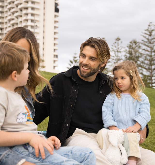 Family Scarborough Beach Sunset Coast
