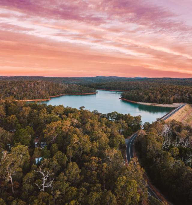 Waroona Dam at Sunset