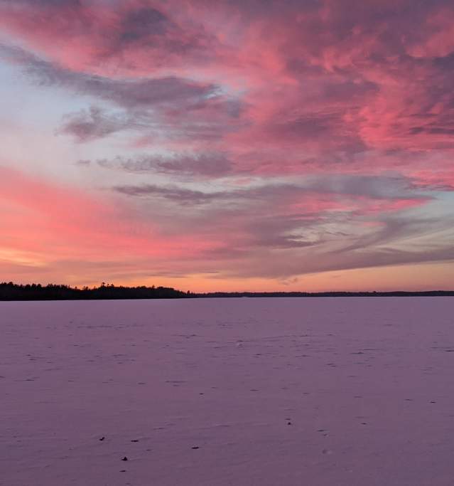Winter Sunset Lk Margrethe