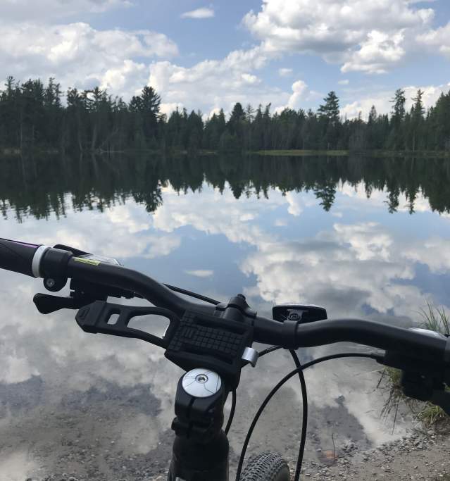 Biking on Bright and Glory Lake