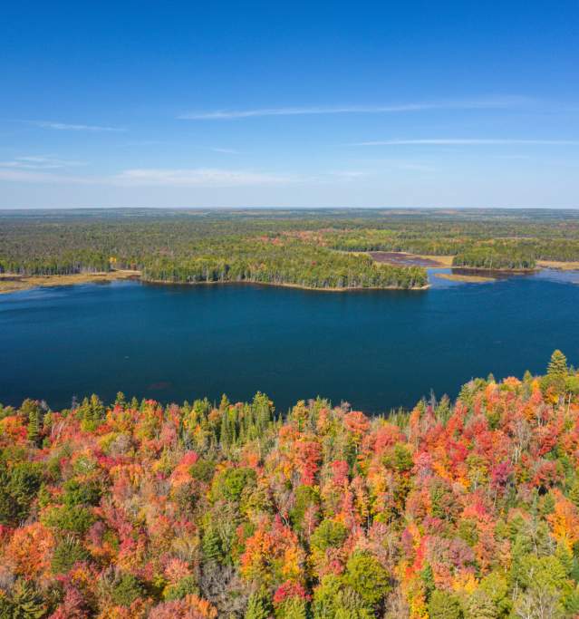 Over view of Wakley Lake in the fall