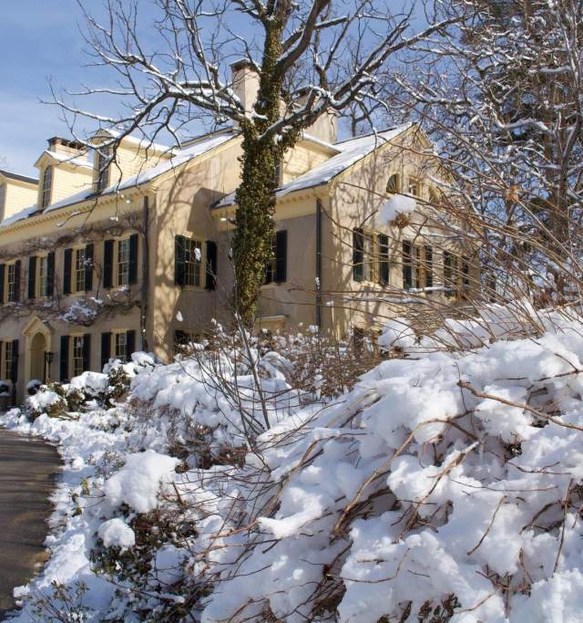 Hagley Museum in snow
