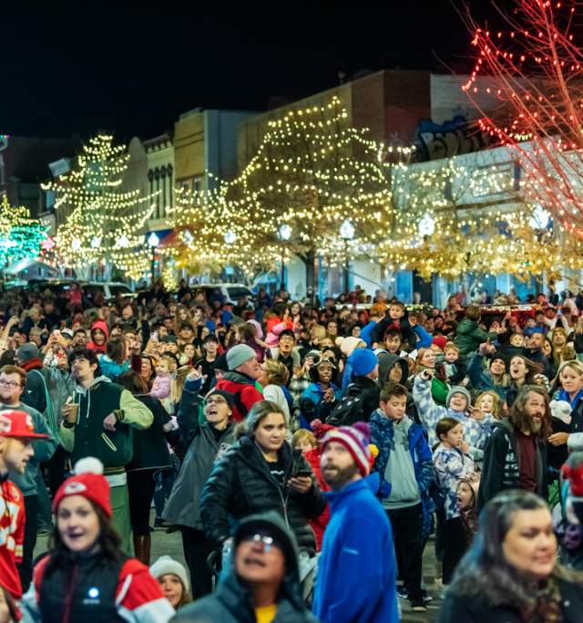 Santa Rescue Lighting Ceremony Crowd