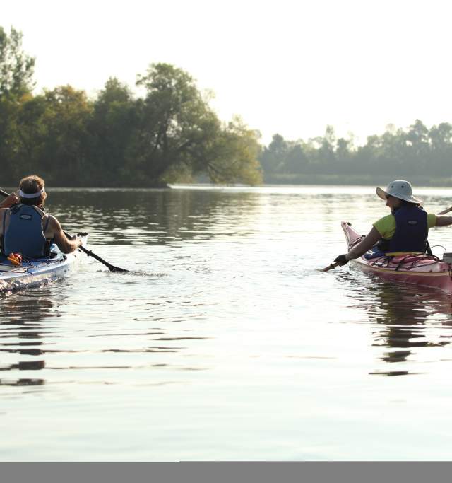 Kayaking Two Women